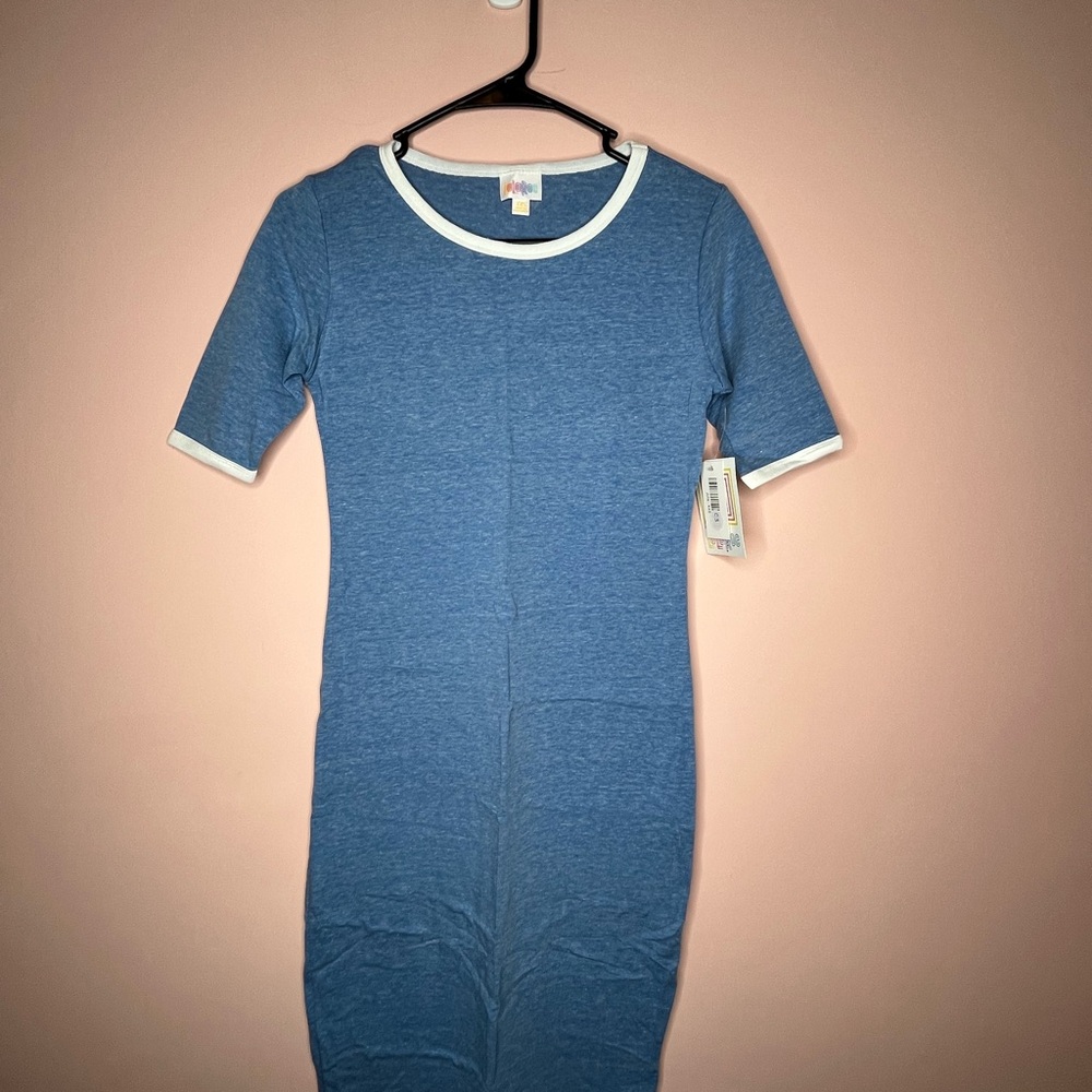 NWT LuLaRoe Blue and White Julia Dress